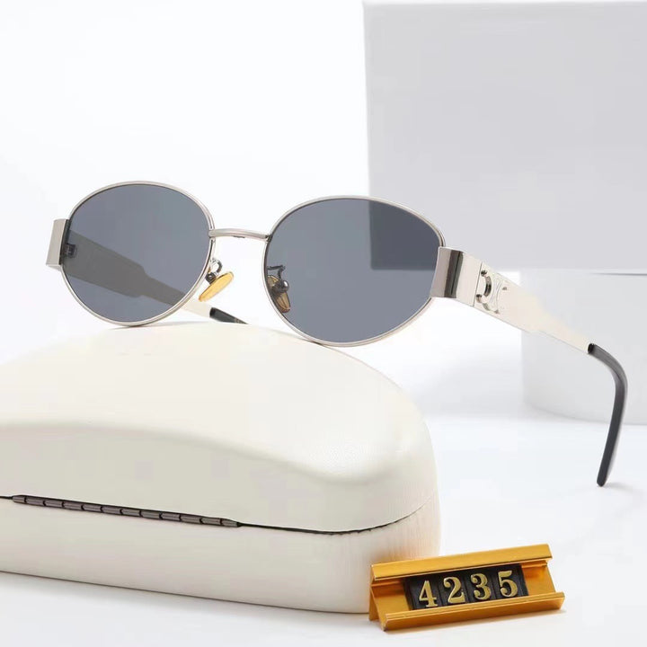 Dame eksklusiv ovalformet designer-solbrille Skanto