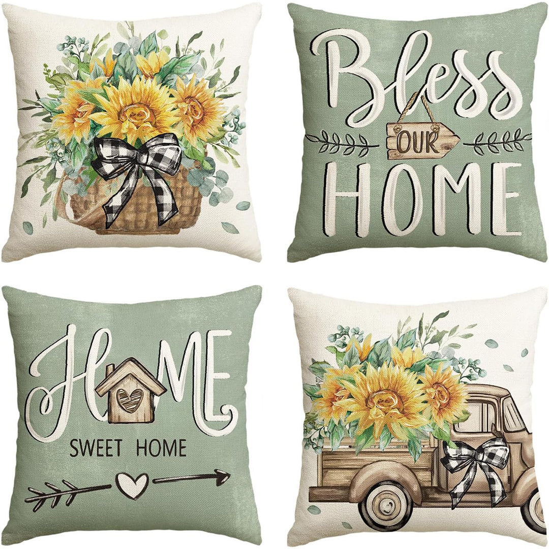 Women’s pillowcases with cheerful sunflower design Skanto