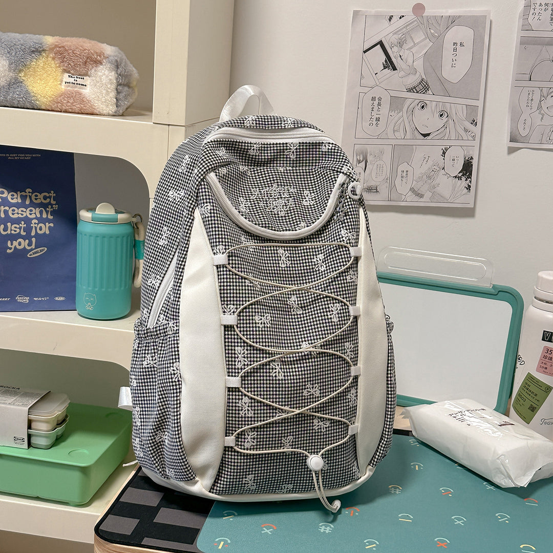 Lett Multi-Lomme Casual Skole Rygsekk