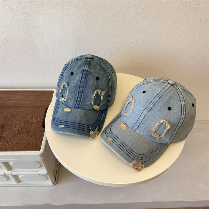 Herre Slitt Denim Baseball Caps Skanto 1783921899