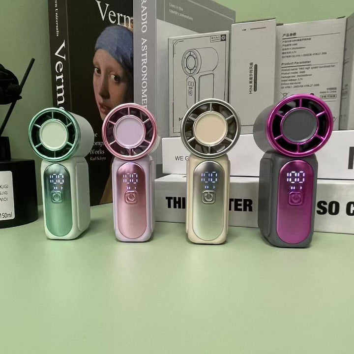 Kjølende bærbar håndholdt bladløs vifte med USB-oppladbart batteri Skanto