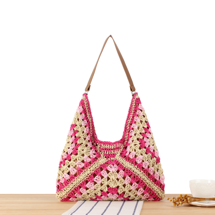 Hand-knotted shoulder bag in modern design Skanto