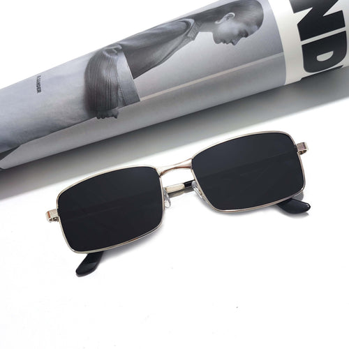 Herre moteriktig rektangulær solbrille Skanto