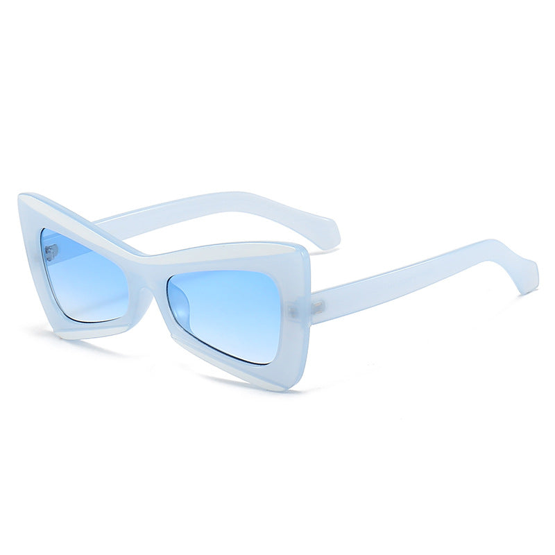 Damer Modische Cat-Eye-solbriller med bred ramme Skanto