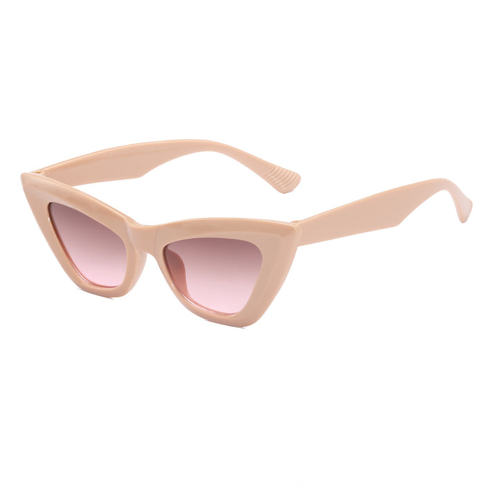 Dame Cat-Eye solbriller med trendy dyreprint Skanto