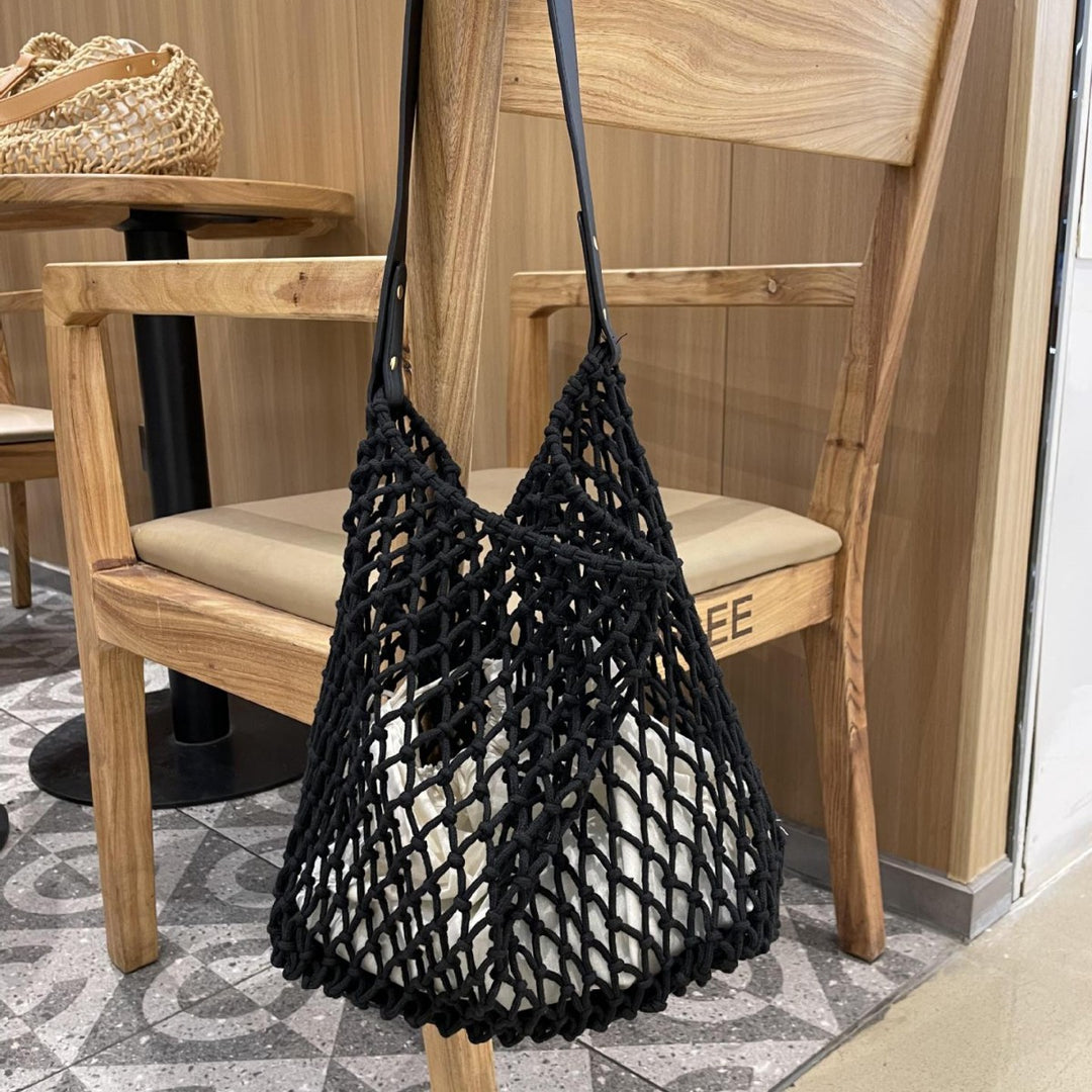 Elegant Nettpose med lærhåndtak Skanto