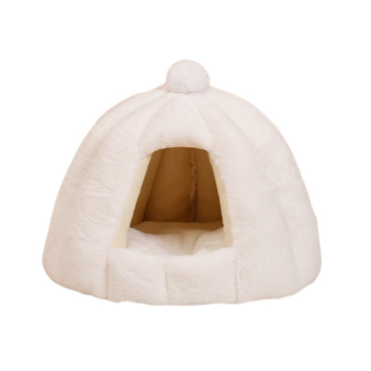 Plush Pumpkin-tema Kat Skjul Hundeseng