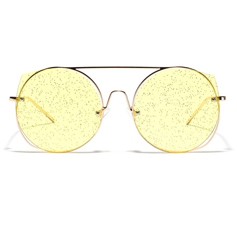 Dame oversized solbriller med glitrende glass Skanto