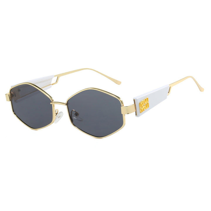 Dame geometrisk solbrille med moteriktig design og UV-beskyttelse Skanto