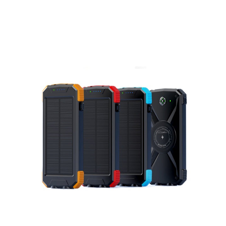 Solcelledet Powerbank med Innebygd Kompass og LED-Lys Skanto