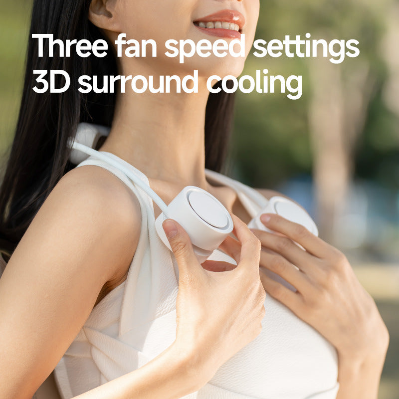 Unisex Portable Neck Fan with Flexible Fan Heads and Rechargeable Battery Skanto