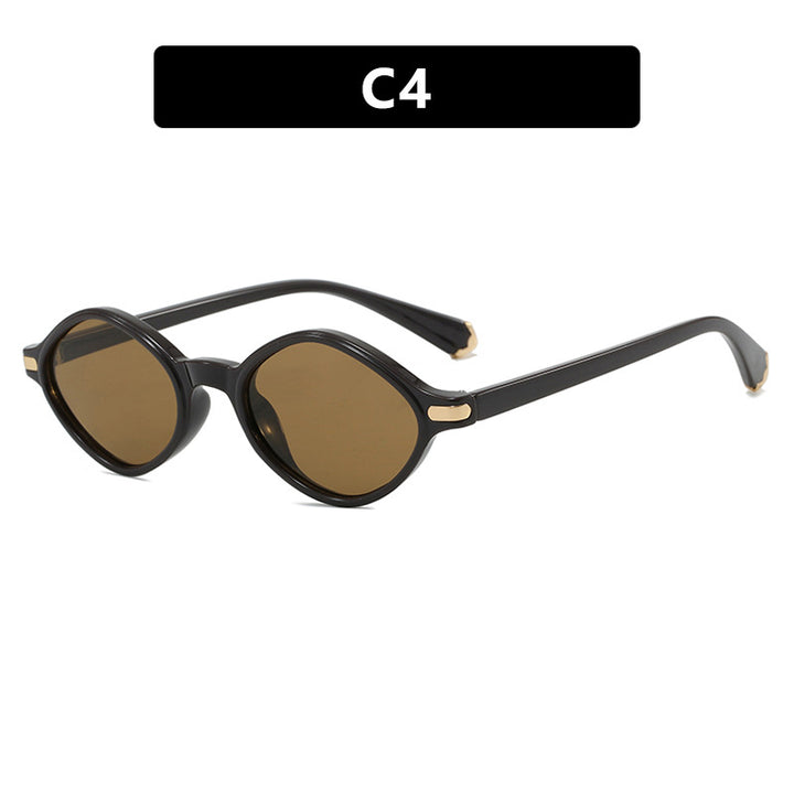 Dame moteriktig solbrille med unikt design og høykvalitets metallramme Skanto