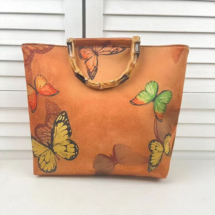 Elegant veske med bambushåndtak Skanto