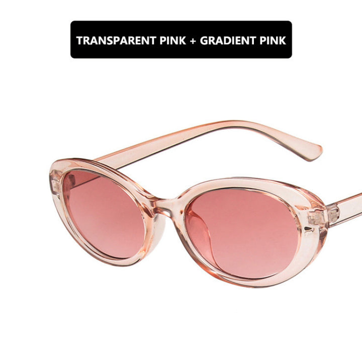 Dame Cat-Eye solbriller med gjennomsiktig ramme og gradient linser Skanto