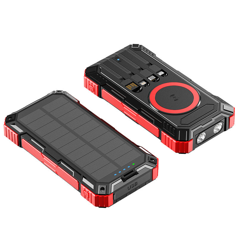 Solar Powerbank Med Innebygd Led-Lys Skanto