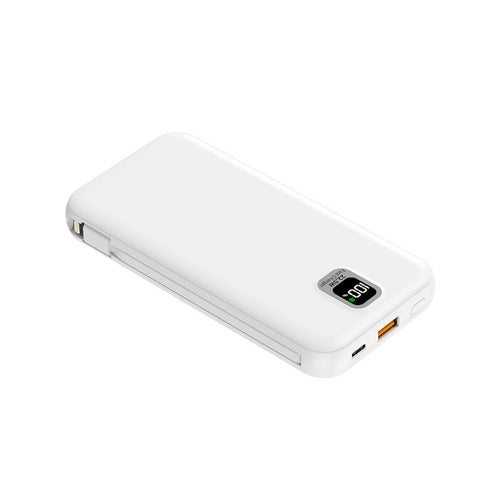 Bærbar Powerbank med integrert ladekabel og LED-display Skanto
