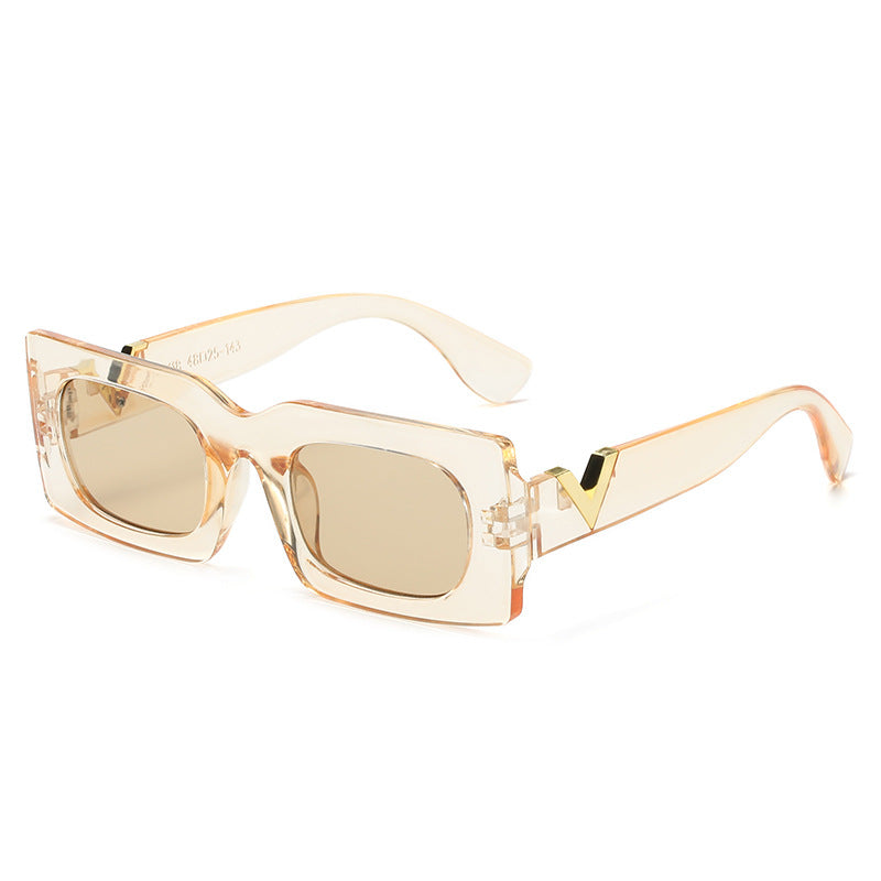Dame oversized solbrille med dyremønster Skanto