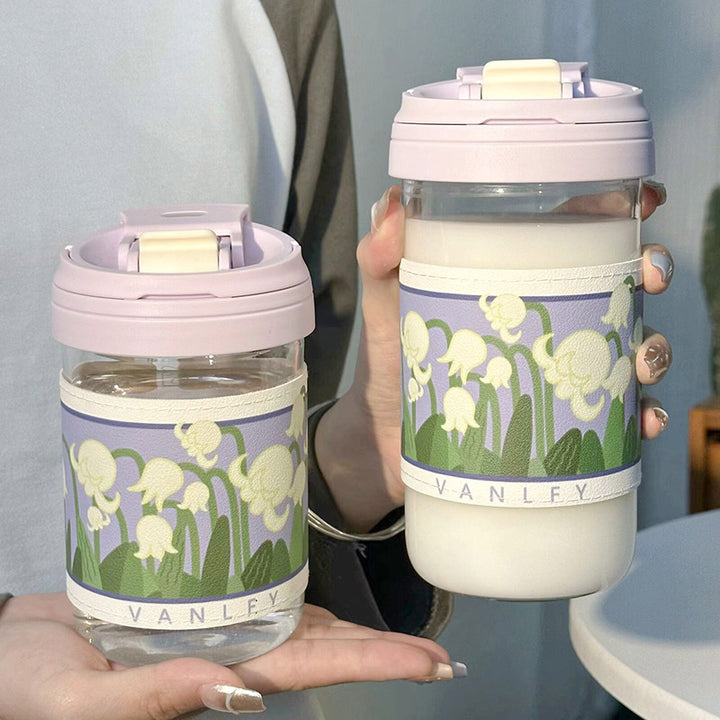 Damen Isoliertrinkbecher mit elegantem Blumenmuster Skanto