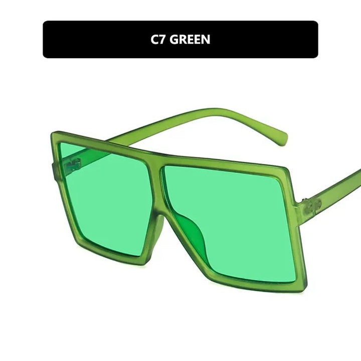 Damer moderne oversized solbrille med transparent ramme og stilige linser Skanto