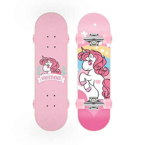 Unicorn-tema nybegynner skateboard Skanto