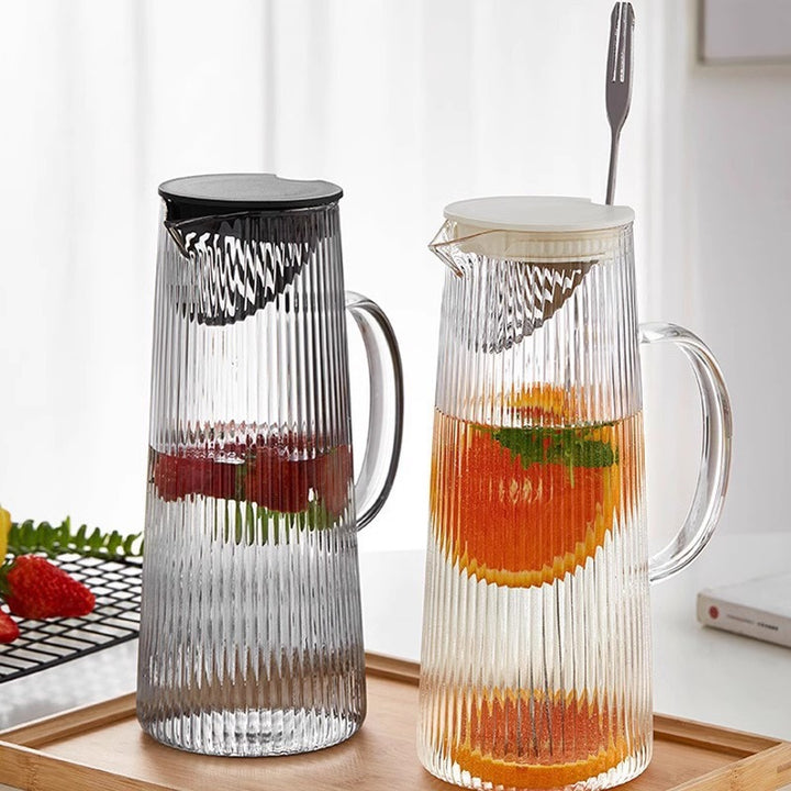 Dame elegant glasskanne med varmebestandig lokk Skanto