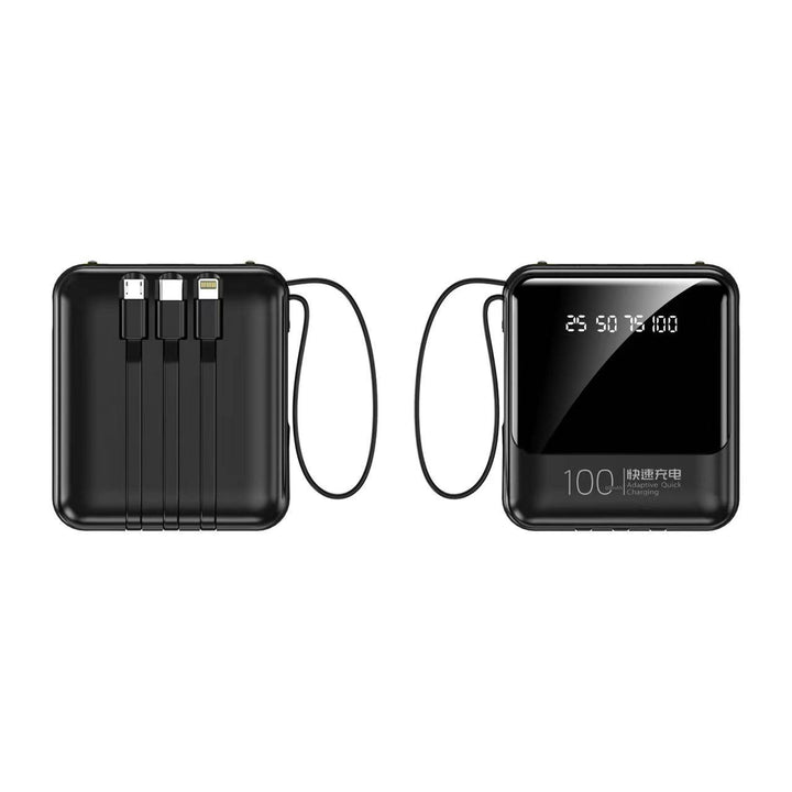 Powerbank med multifunksjonell ladekabel Skanto