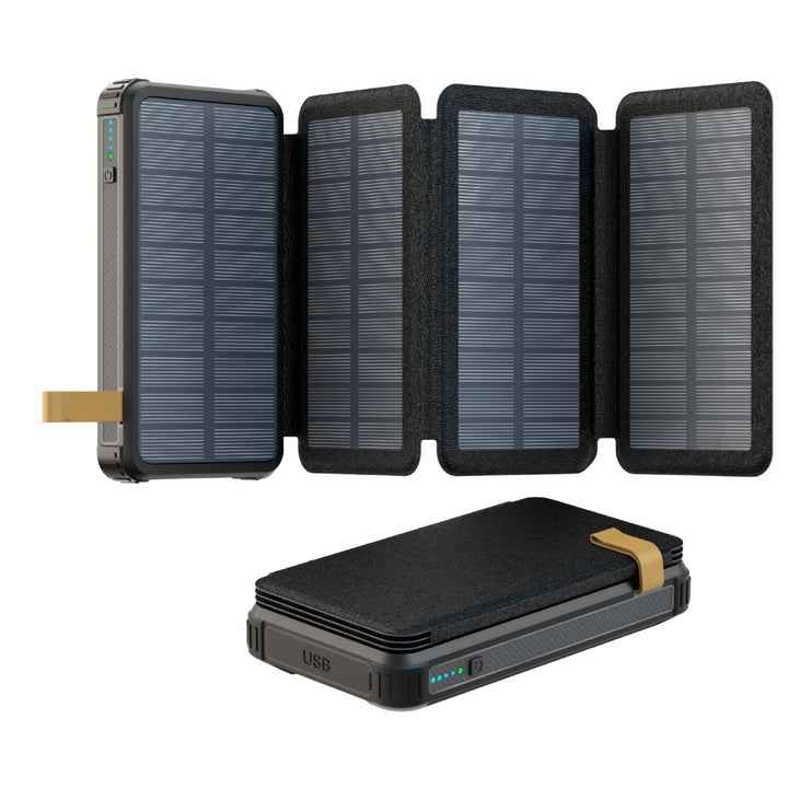 Solcelledrevet Powerbank med hurtigladingsfunksjon fra Skanto