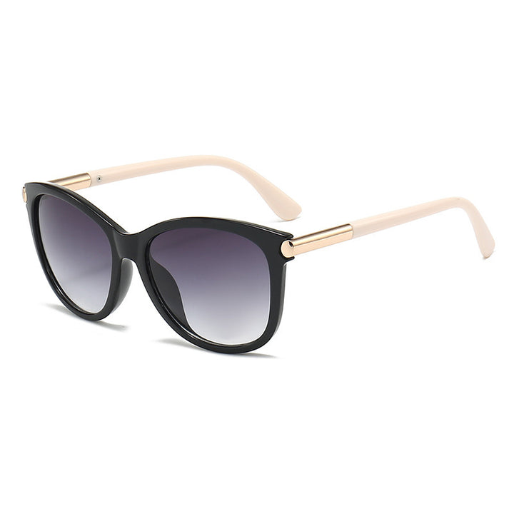 Dame Elegant Oversized Solbrille med stilfull ramme Skanto