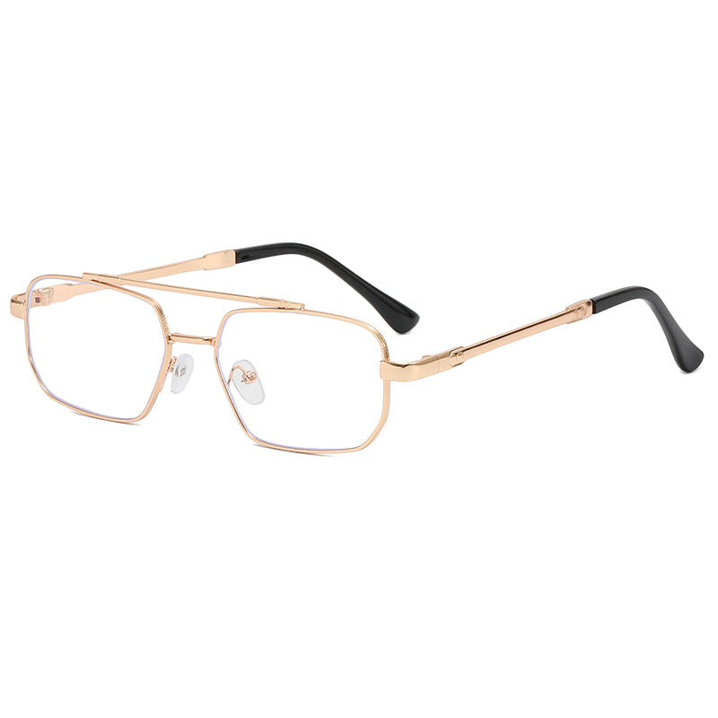 Dame moteriktig geometrisk brille med lett metallramme Skanto