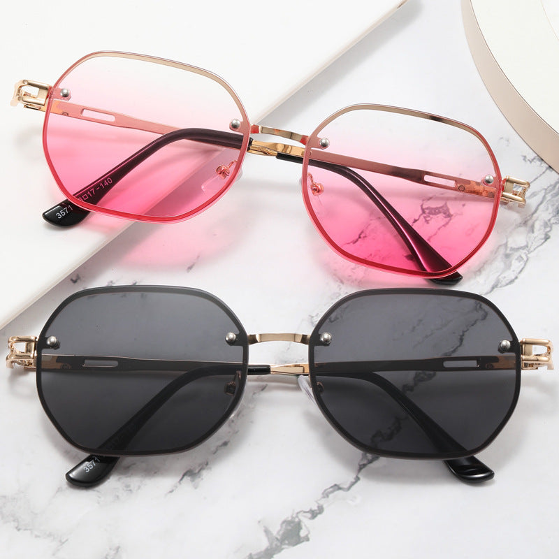 Dame Designer-solbrille i moderne åttekant-design Skanto