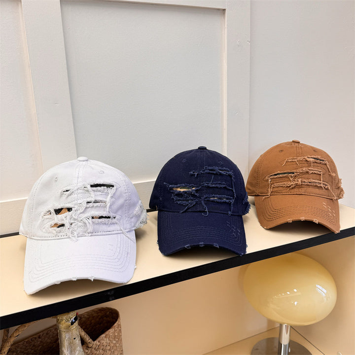 Herre Slitt Denim Baseball Caps Skanto