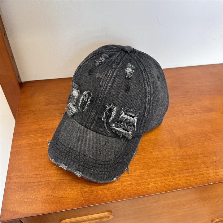 Kvinne Slitt Denim Justerbar Baseball Caps Skanto