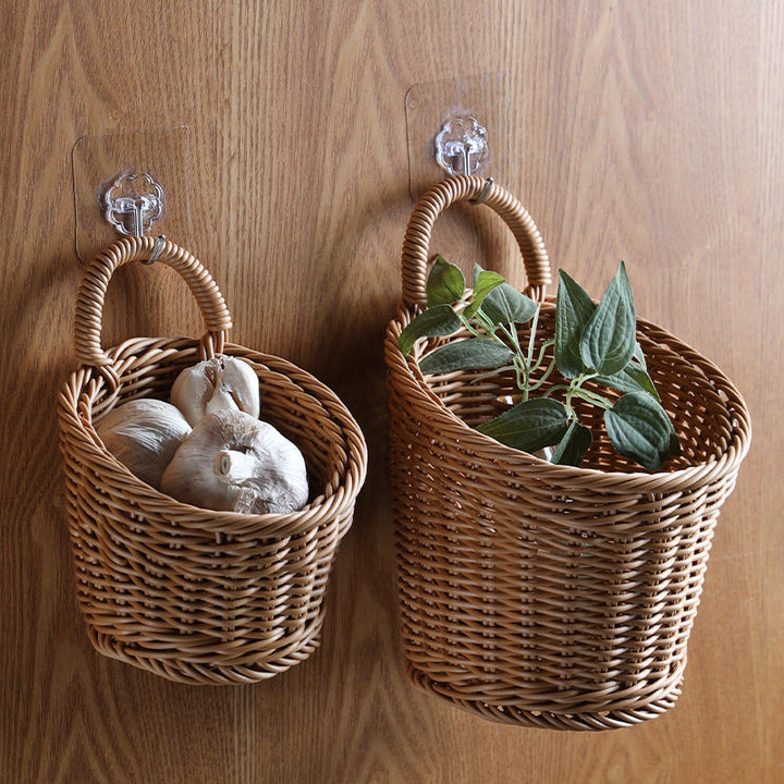 Håndlaget Rattan Oppbevaringskurv Skanto