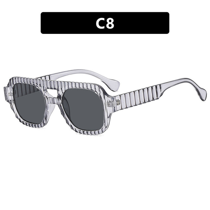 Damer geometrisk solbrille med raffinert strukturdesign Skanto