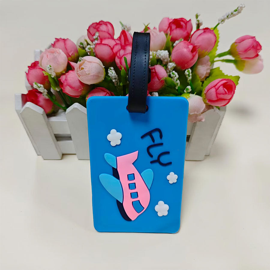 Unisex Travel Theme Silicone Luggage Tag Skanto