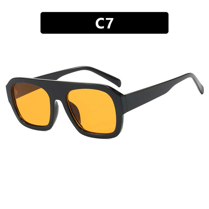 Dame oversized solbrille med markant rektangulært ramme Skanto