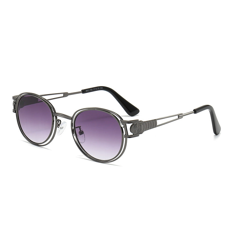 Dame solbrille med moderne metallramme og komfortable nesepads Skanto