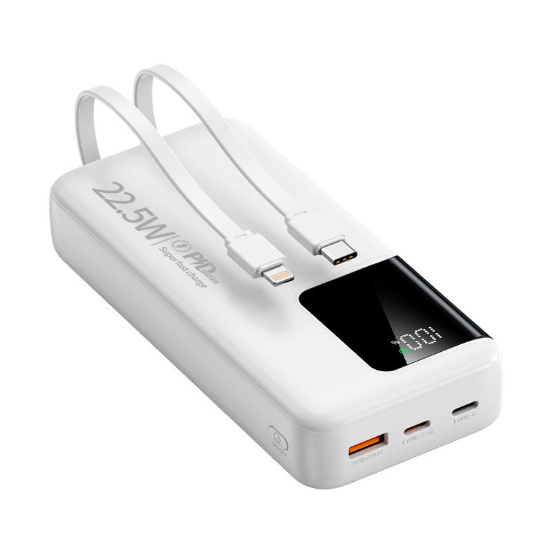 Powerbank med duale hurtigladeporter og digital kapasitetsindikator Skanto