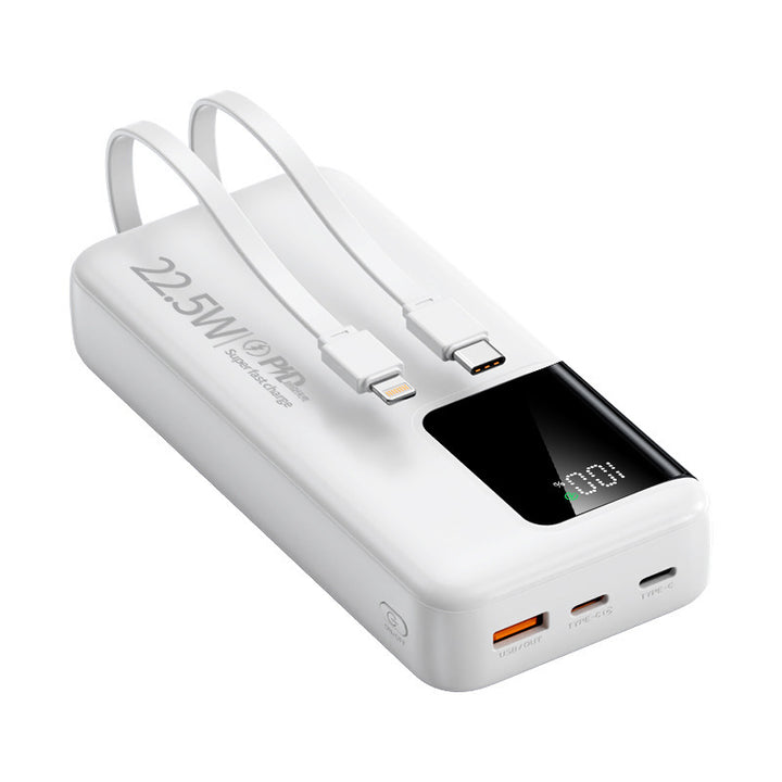 Powerbank med duale hurtigladeporter og digital kapasitetsindikator Skanto
