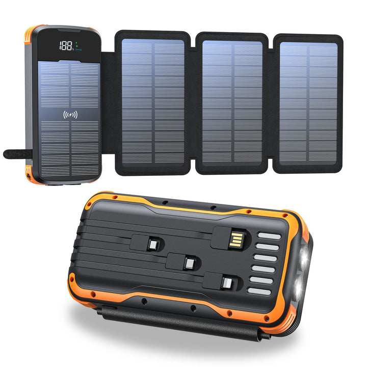 Solar Powerbank med Trådløs Ladefunksjon Fra Skanto