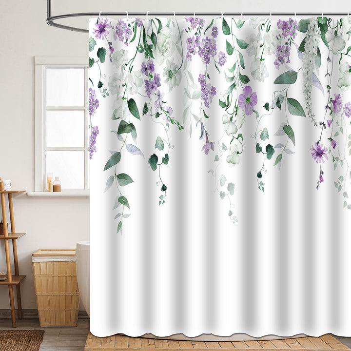 Blomster mønstrede badekar dusjforheng Skanto