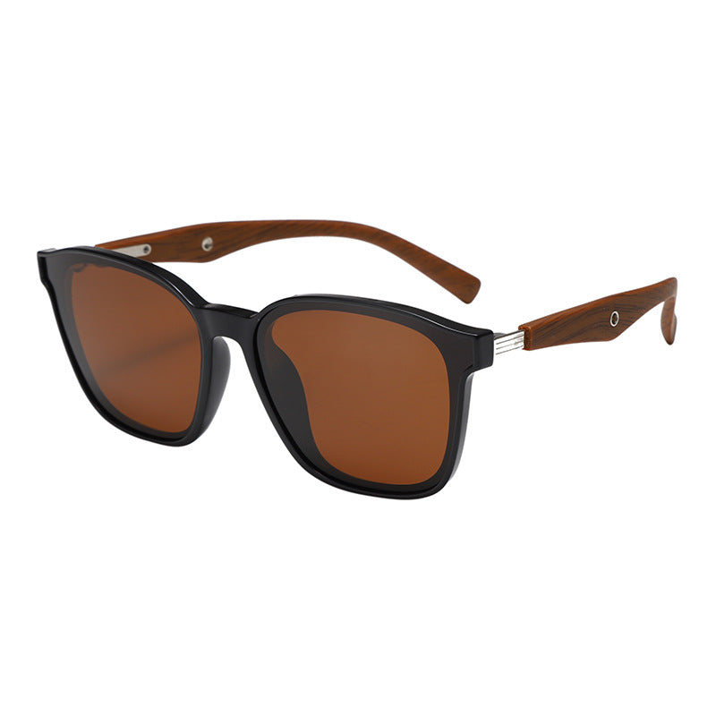 Dame stilige oversized solbriller med treakenter Skanto