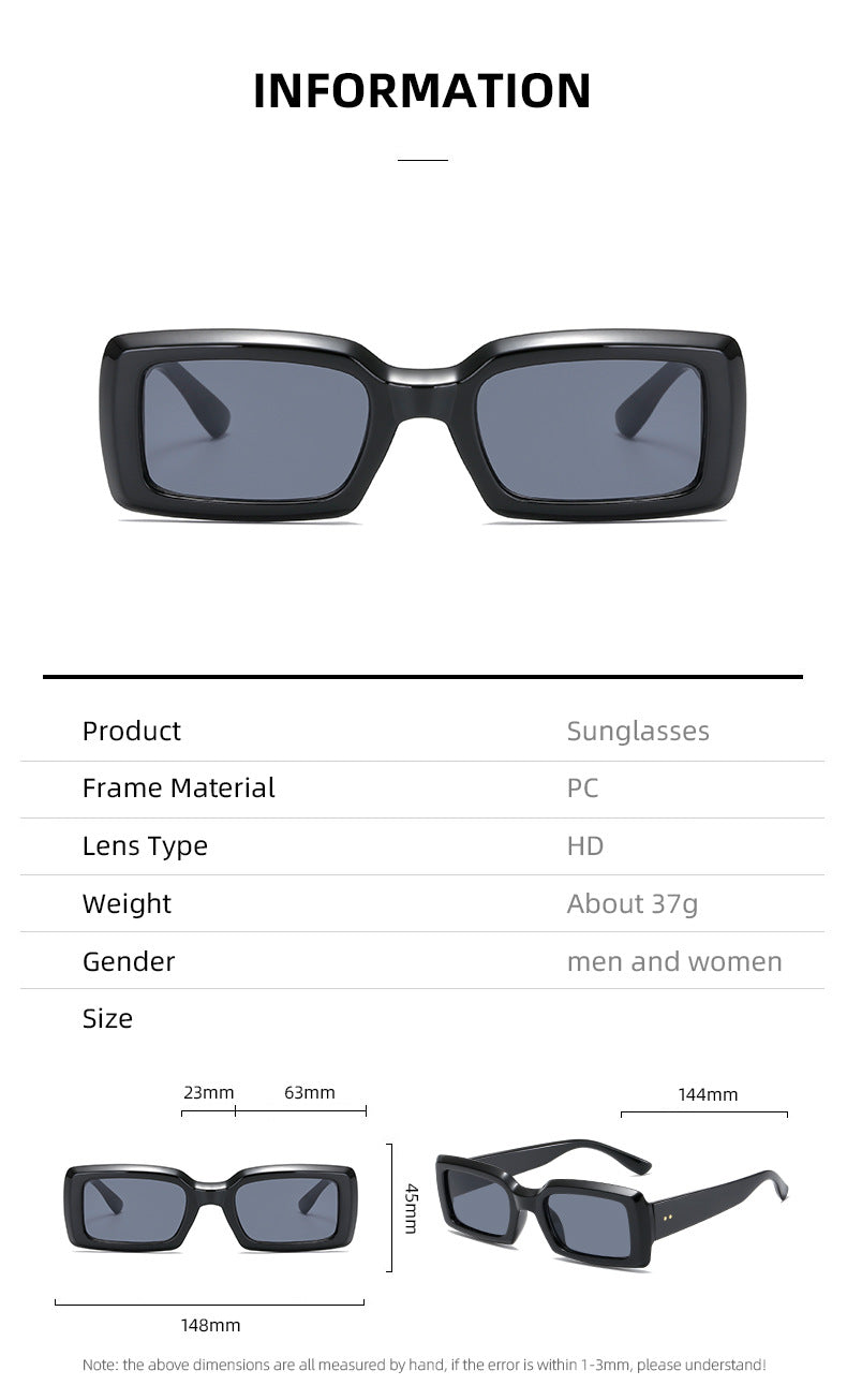 Dame stilige firkantede solbriller med speilende glass Skanto