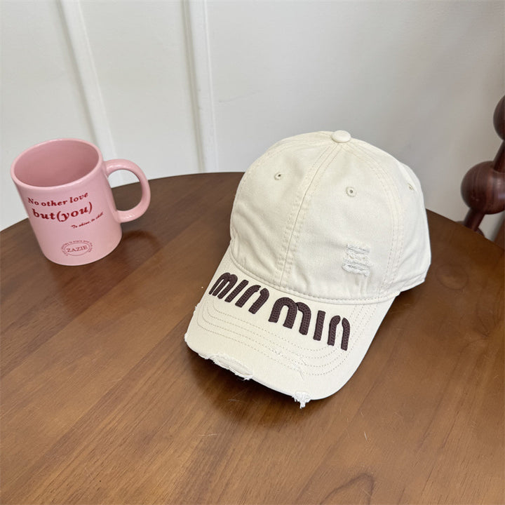 Kvinne's Slitt Grafisk Baseball Caps Skanto