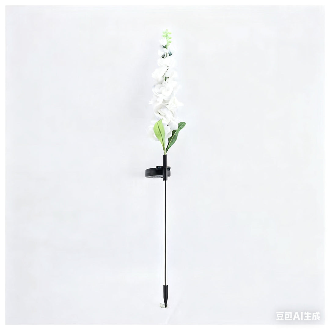 Høy kunstig delphinium blomsterstake med justerbar metallbakke og avtakbar klem Skanto