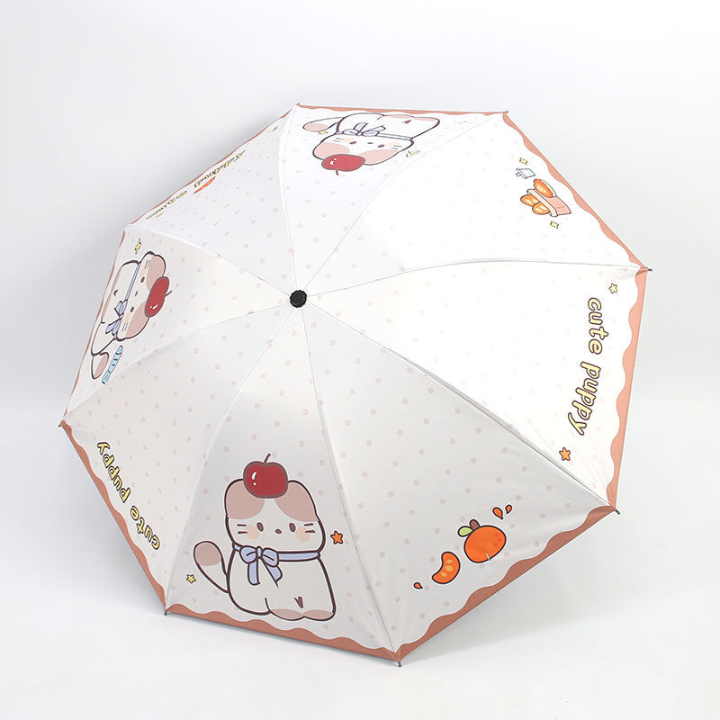 Kvinnes Kawaii Sammenleggbar Paraply Skanto