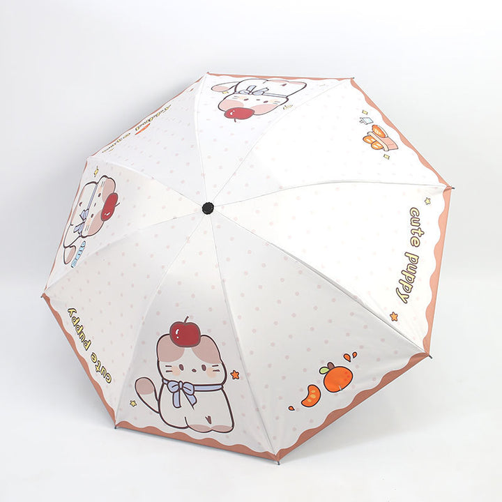 Kvinnes Kawaii Sammenleggbar Paraply Skanto