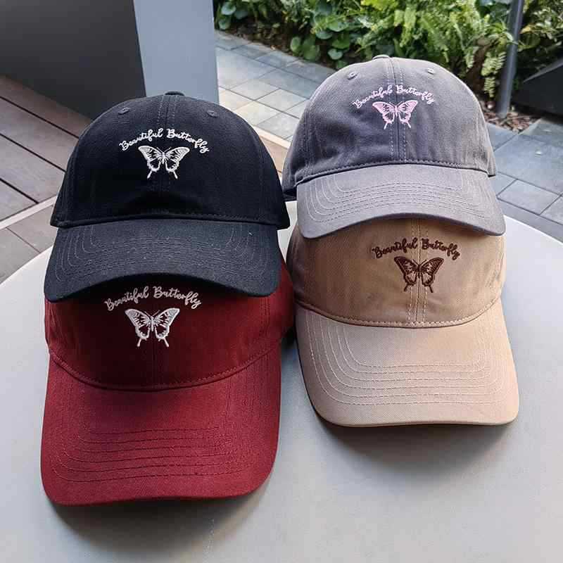 Kvinnens broderte sommerfugl caps Skanto
