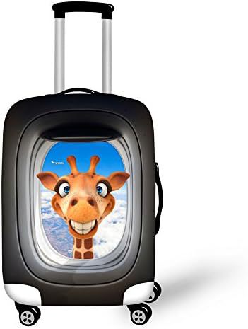 Unisex nan elastisk koffertrekk med hest- og solblomstmotiv, dehbar stretchbeskyttelse for hardplast- trolley med glidelås Skanto