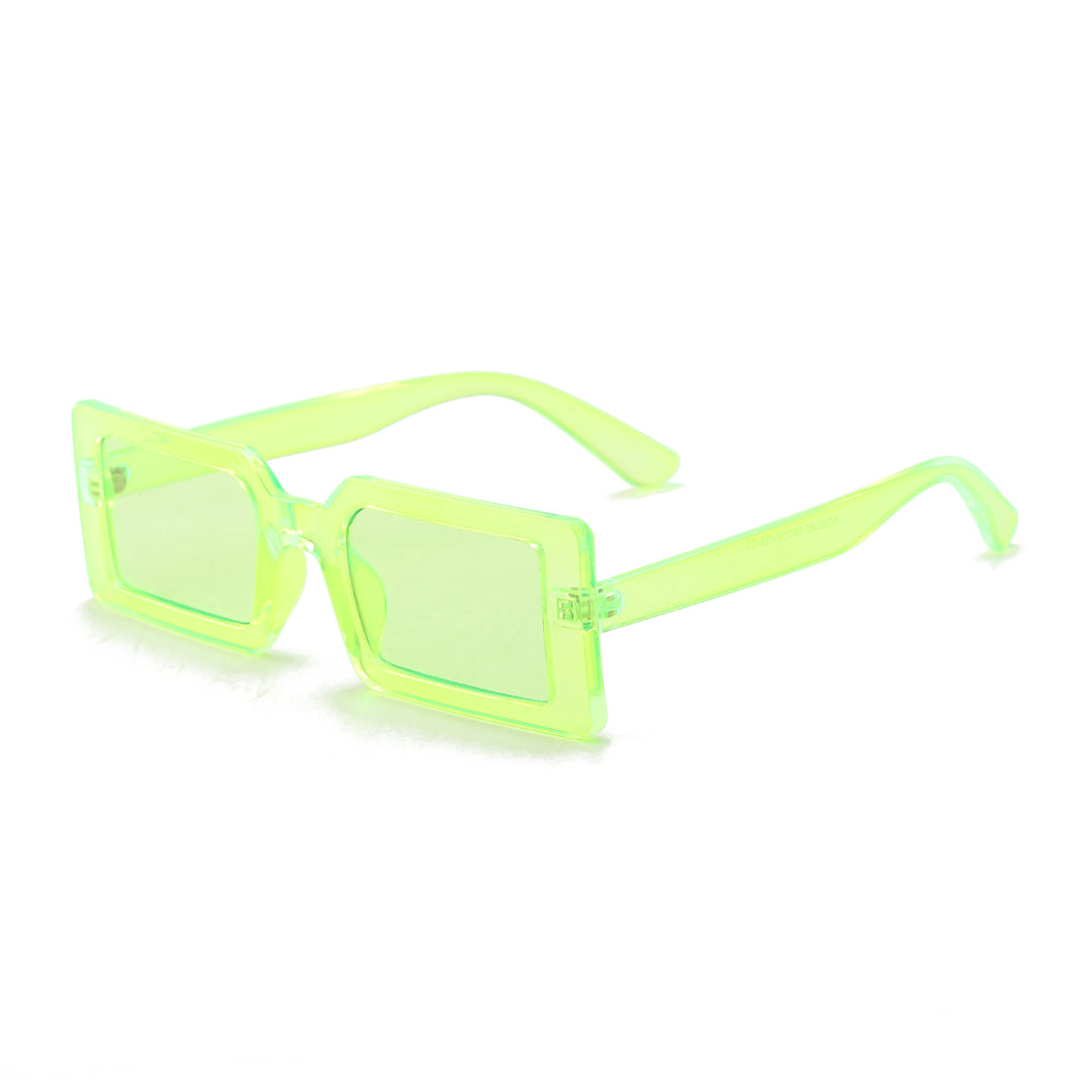 Dame kvadratisk solbrille med moderne gjennomsiktig ramme Skanto